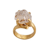 Alchemia Herkimer Diamond Prong Set Adjustable Ring